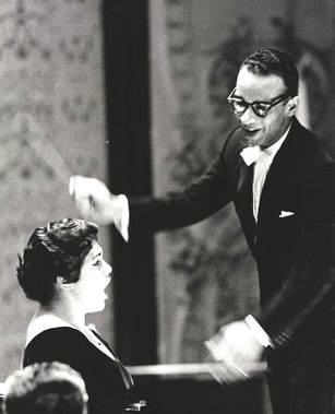 Marilyn Horne performing with her  husband, Henry Lewis at the Los Angeles  Philharmonic in 1961. Photo by Otto Rothchild.