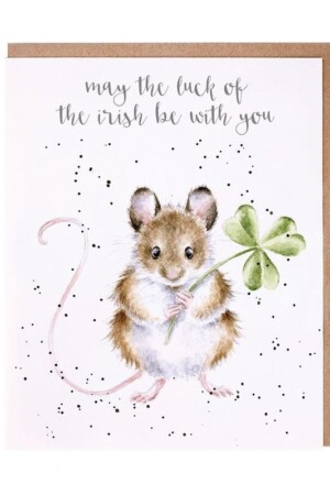 May the luck of the Irish be with you – card with a mouse on it. May the luck of the Irish be with you – card with a mouse on it.